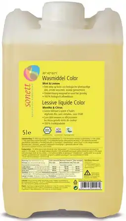 De Online Drogist Sonett wasmiddel vloeibaar color 5l aanbieding