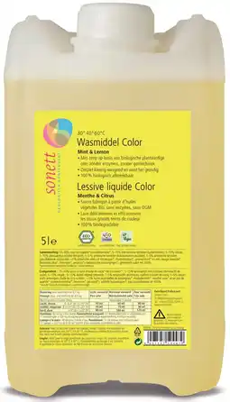 De Online Drogist Sonett wasmiddel vloeibaar color 5l aanbieding