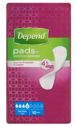 De Online Drogist Depend pads extra aanbieding