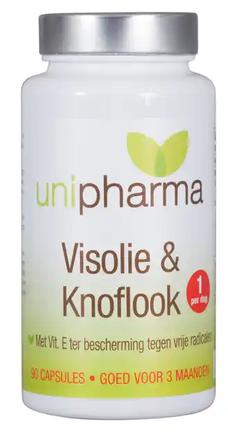 De Online Drogist Unipharma visolie & knoflook aanbieding