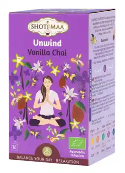 De Online Drogist Shoti maa unwind vanilla chai thee zakjes 16st aanbieding