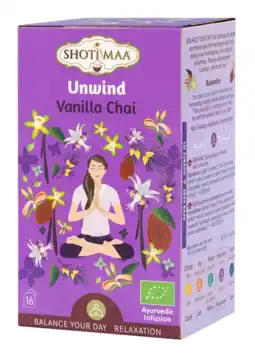 De Online Drogist Shoti maa unwind vanilla chai thee zakjes 16st aanbieding