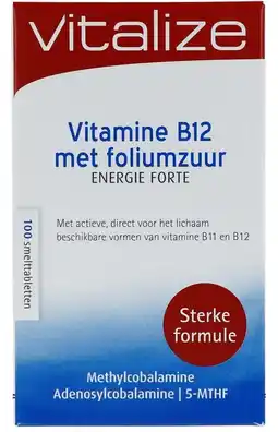 De Online Drogist Vitalize vitamine b12 energie forte smelttabletten 100st aanbieding