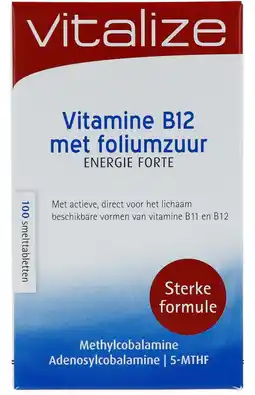 De Online Drogist Vitalize vitamine b12 energie forte smelttabletten 100st aanbieding