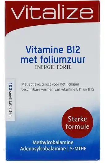 De Online Drogist Vitalize vitamine b12 energie forte smelttabletten 100st aanbieding