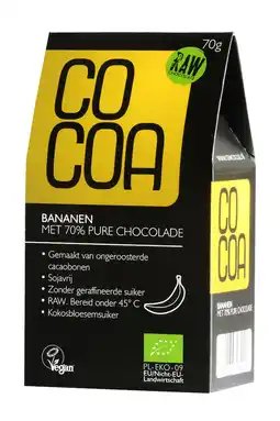 De Online Drogist Cocoa bananen met 70% pure chocolade raw aanbieding