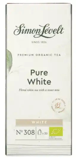 De Online Drogist Simon levelt pure white theezakjes aanbieding