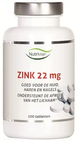 De Online Drogist Nutrivian zink methionine 22mg tabletten aanbieding