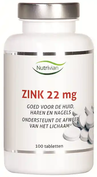 De Online Drogist Nutrivian zink methionine 22mg tabletten aanbieding