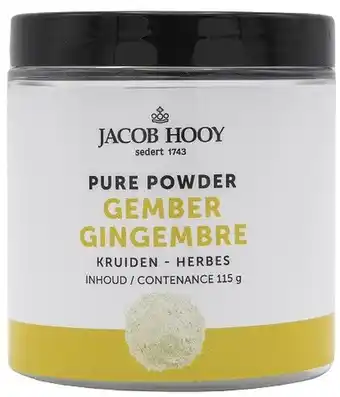 De Online Drogist Jacob hooy pure powder gember 115gr aanbieding