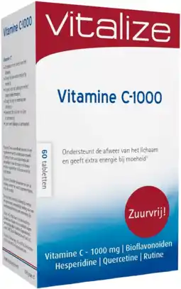 De Online Drogist Vitalize vitamine c-1000 mg zuurvrij tabletten 60tb aanbieding