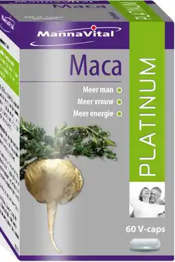 De Online Drogist Mannavital maca platinum capsules aanbieding