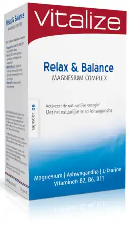 De Online Drogist Vitalize magnesium relax balance capsules aanbieding
