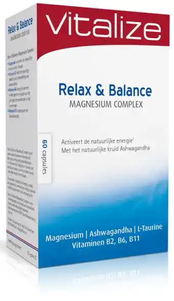 De Online Drogist Vitalize magnesium relax balance capsules aanbieding