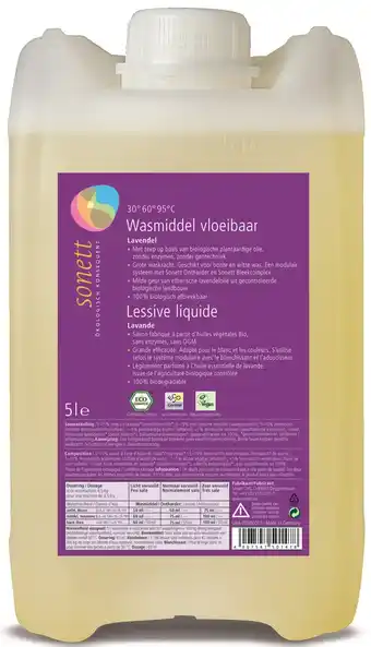 De Online Drogist Sonett wasmiddel vloeibaar lavendel 5l aanbieding