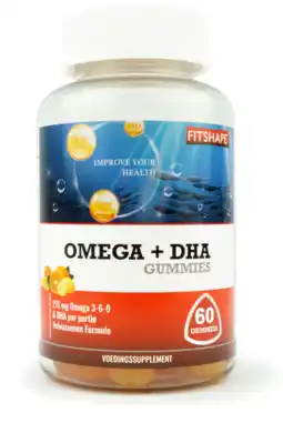 De Online Drogist Fitshape omega + dha gummies aanbieding