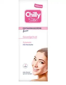 De Online Drogist Chilly silx ontharingscreme gezicht gevoelige huid aanbieding