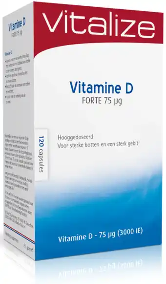 De Online Drogist Vitalize vitamine d forte 75mcg capsules 120st aanbieding