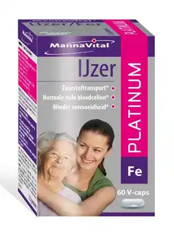 De Online Drogist Mannavital ijzer platinum capsules aanbieding
