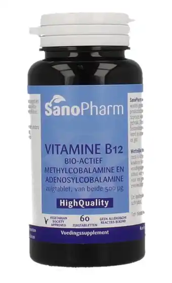 De Online Drogist Sanopharm vitamine b12 bio-actief zuigtabletten aanbieding