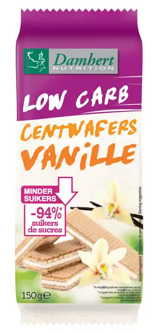 De Online Drogist Damhert low carb centwafers vanille aanbieding