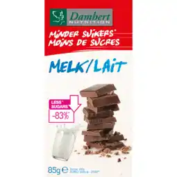De Online Drogist Damhert minder suikers chocoladetablet melk aanbieding