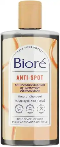 Amazon Bioré anti-puistjes cleanser met houtskool - voor een normale tot vette huid - 200 milliliter aanbieding