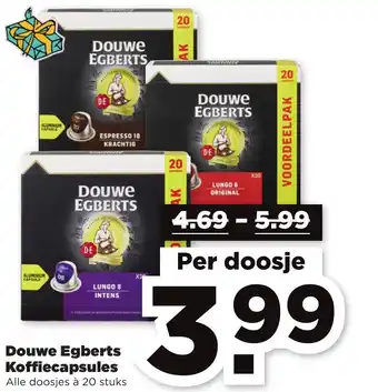 PLUS Douwe Egberts Koffiecapsules Alle doosjes à 20 stuks aanbieding