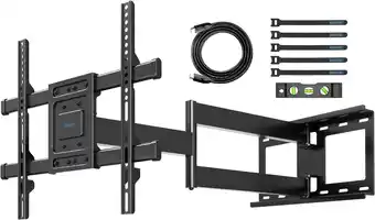 Amazon Bontec tv-muurbeugel met extra lange scharnierarm 850 mm voor 32-70 inch lcd/led/oled flatscreens tot 60 kg, kantelbaar, zwen aanbieding