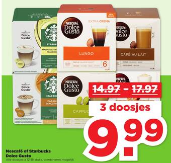 PLUS Nescafé of Starbucks Dolce Gusto aanbieding