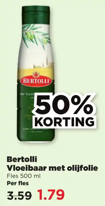 PLUS Bertolli Vloeibaar met olijfolie aanbieding