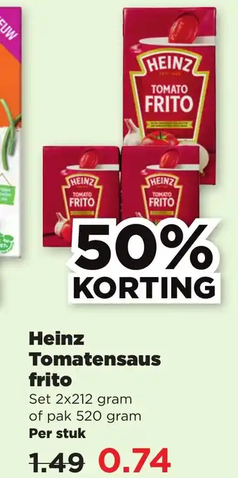 PLUS Heinz Tomatensaus frito aanbieding