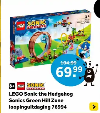 Intertoys LEGO Sonic the Hedgehog Sonics Green Hill Zone loopinguitdaging 76994 aanbieding