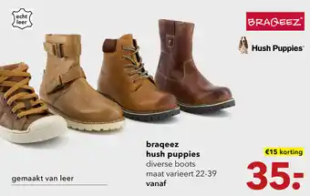 Scapino braqeez hush puppies diverse boots maat varieert 22-39 aanbieding