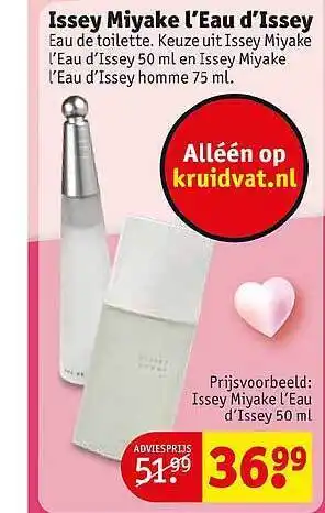 Kruidvat Issey Miyake L'Eau d'Issey  75ml aanbieding