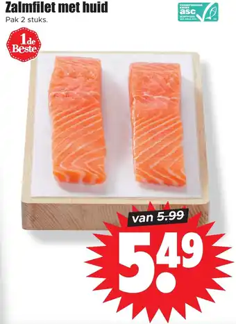 Dirk Zalmfilet met huid aanbieding