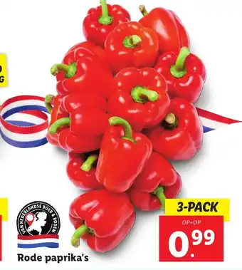 Lidl Rode paprika's aanbieding