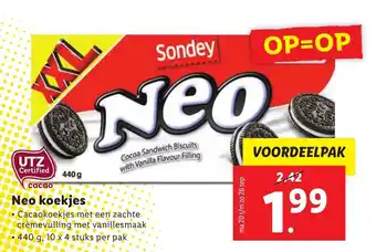 Lidl Neo koekjes 440g aanbieding