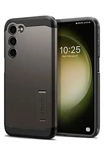 Amazon Spigen tough armor case compatibel met samsung galaxy s23 5g hoesje -gunmetal aanbieding