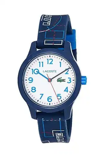 Amazon Lacoste unisex-kind analoog klassiek quartz horloge met siliconen band 2030008, blauw, riem aanbieding