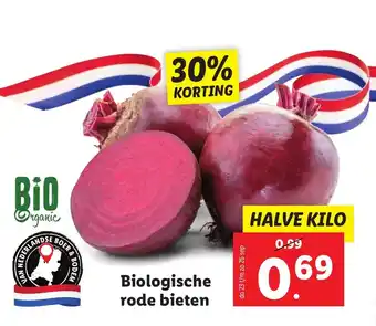 Lidl Biologische rode bieten aanbieding