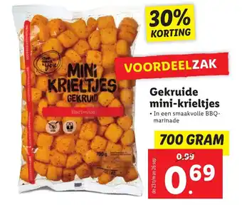 Lidl Gekruide mini-krieltjes 700g aanbieding