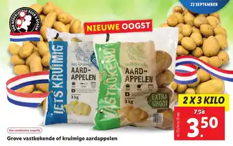 Lidl Grove vastkokende of kruimige aardappelen aanbieding