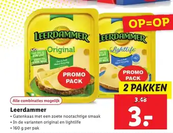 Lidl Leerdammer 160g aanbieding