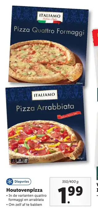 Lidl Houtovenpizza 350-400g aanbieding