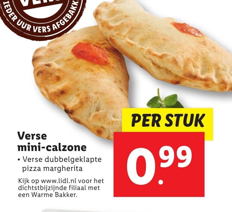 Verse minicalzone aanbieding bij Lidl