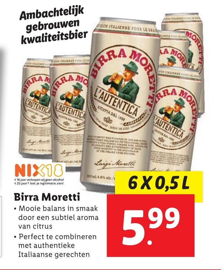 Birra Moretti Aanbieding Bij Lidl