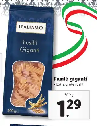 Lidl Fusilli giganti 500g aanbieding