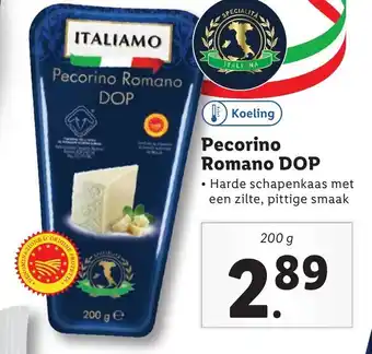 Lidl Pecorino romano DOP 200g aanbieding