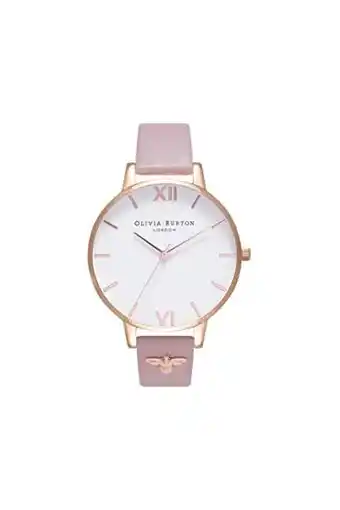 Amazon Olivia burton analoog quartz horloge voor dames met roze veganistische leren band - ob16es15 aanbieding